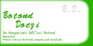 botond doczi business card