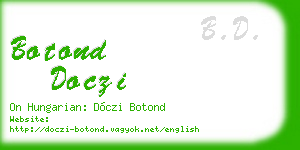 botond doczi business card